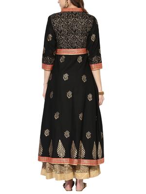 block print flared kurta - 14204419 - Standard Image - 3