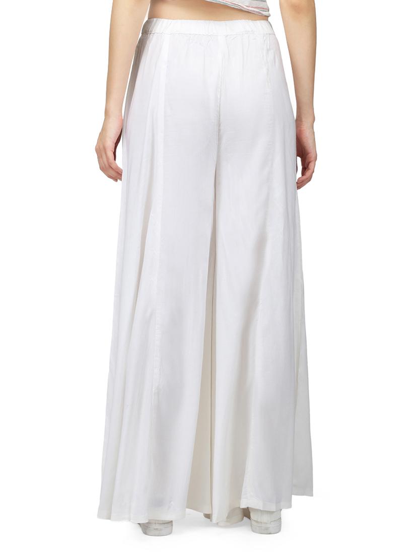 white viscose palazzos - 14205805 - Zoom Image - 3