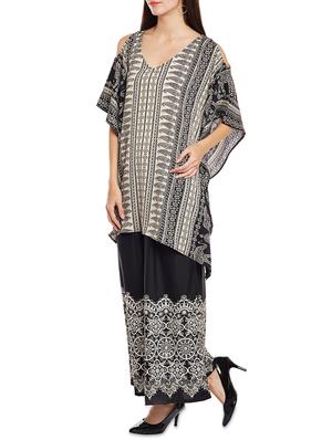 cold shoulder monochrome kaftan - 14206357 - Standard Image - 2
