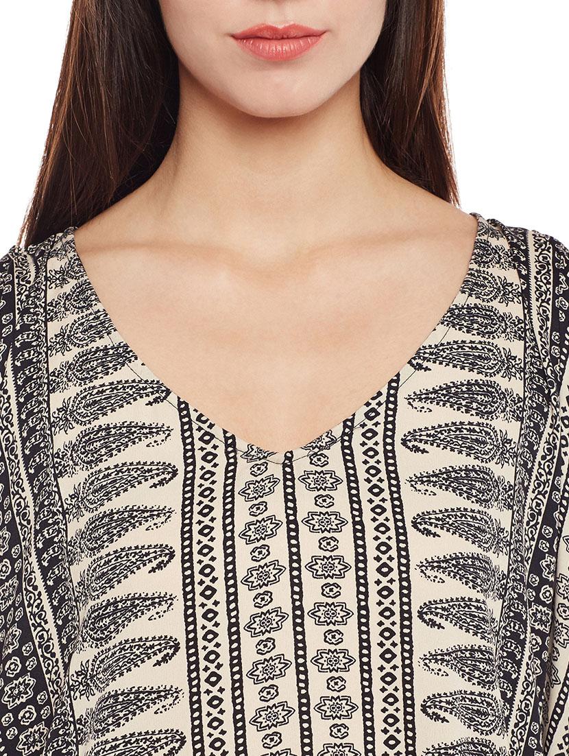 cold shoulder monochrome kaftan - 14206357 - Zoom Image - 4