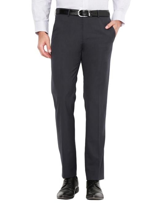 grey polyester blend formal trouser - 14206470 - Standard Image - 1