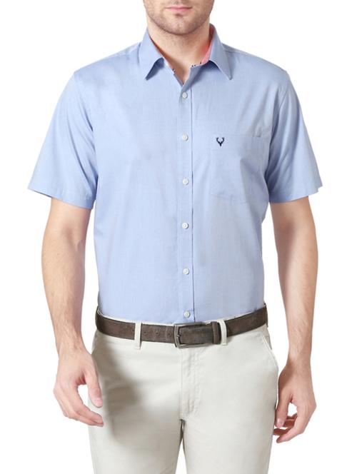 blue cotton formal shirt - 14206675 - Standard Image - 1
