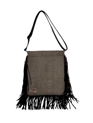 grey cotton sling bag - 14208839 - Standard Image - 2
