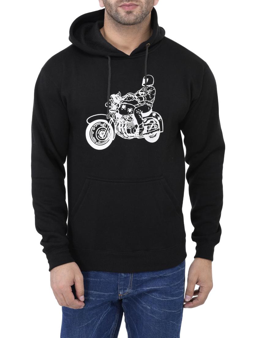 black printed fleece sweatshirt - 14209627 - Zoom Image - 1