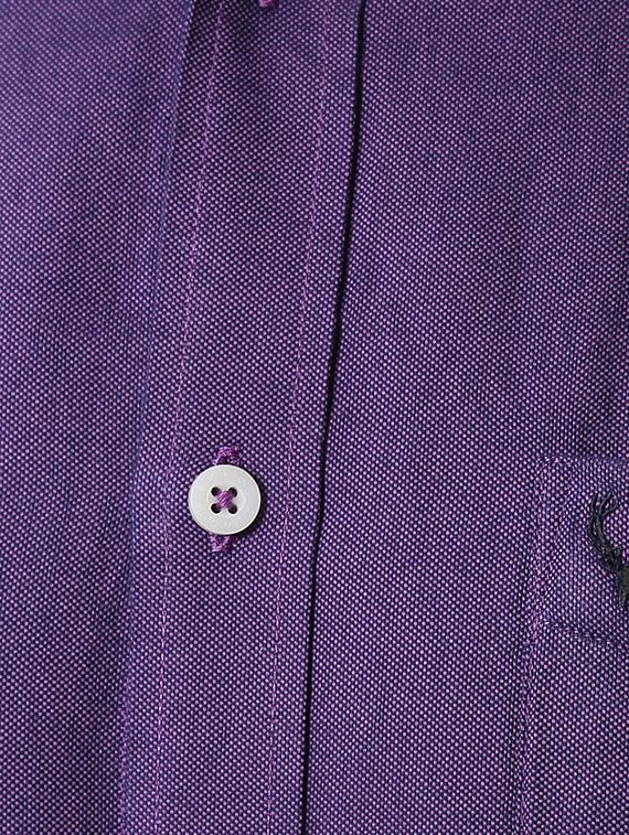 purple solid casual shirt - 14210424 - Zoom Image - 3
