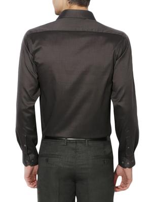 grey cotton formal shirt - 14210678 - Standard Image - 2
