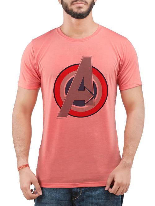 pink avenger chest print t-shirt - 14211048 - Standard Image - 1