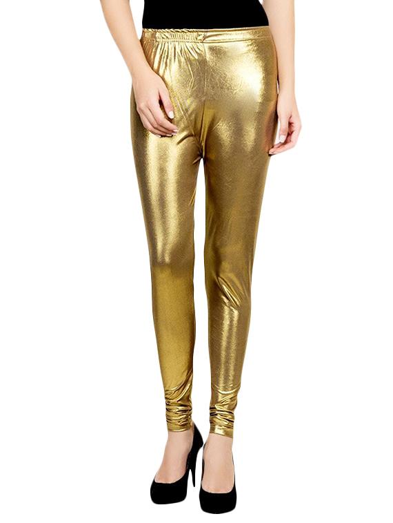 gold viscose leggings - 14212631 - Zoom Image - 1