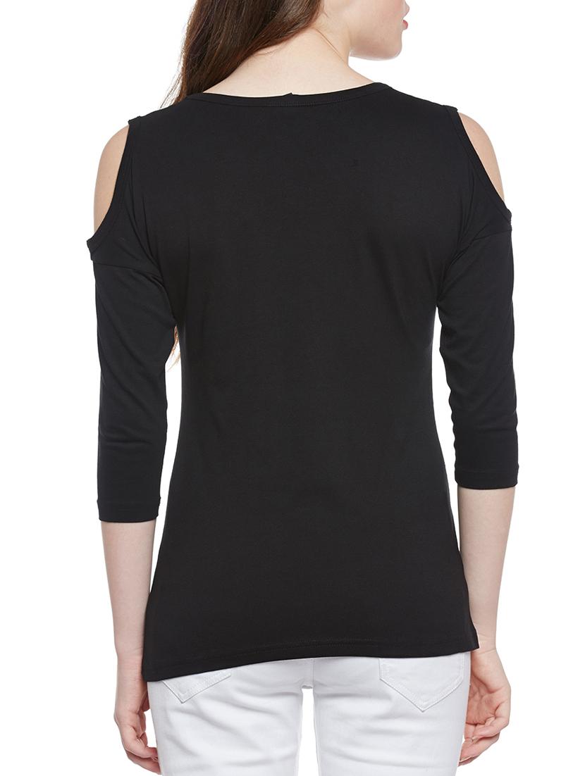 cold shoulder embroidered top - 14212650 - Zoom Image - 3