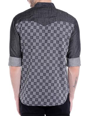 grey cotton casual shirt - 14212794 - Standard Image - 3