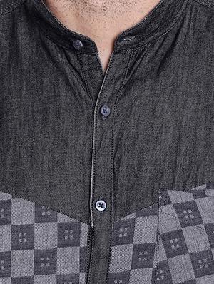 grey cotton casual shirt - 14212794 - Standard Image - 4