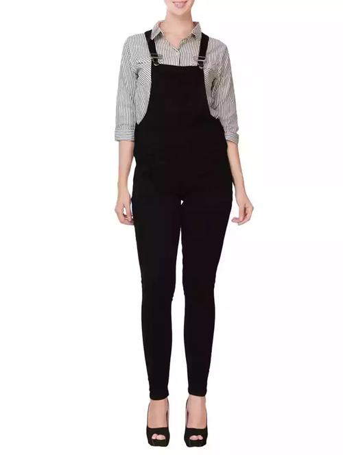 black denim dungaree - 14213893 - Standard Image - 1