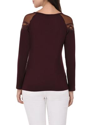 maroon scuba regular top - 14213958 - Standard Image - 3