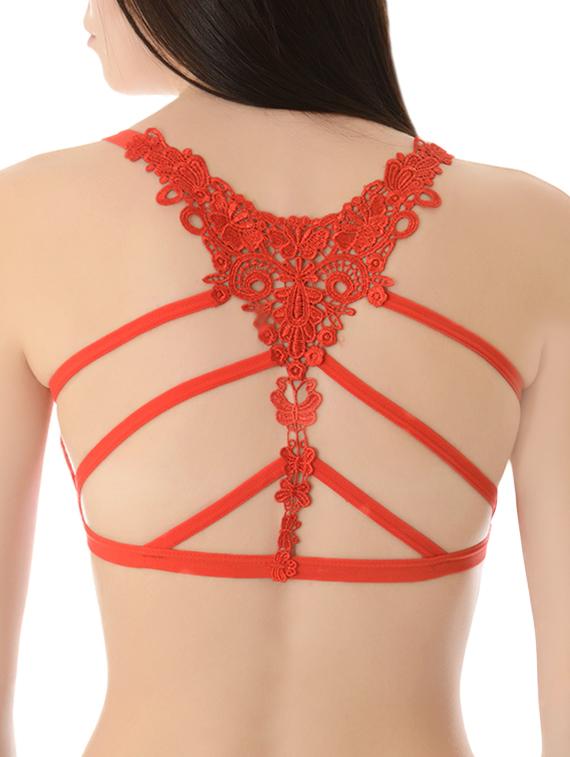 red nylon lette bra - 14214575 - Zoom Image - 3