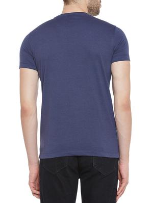 navy blue cotton t-shirt - 14215429 - Standard Image - 3