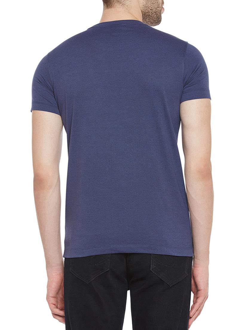 navy blue cotton t-shirt - 14215429 - Zoom Image - 3