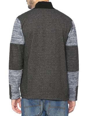 grey color block casual jacket - 14216092 - Standard Image - 3