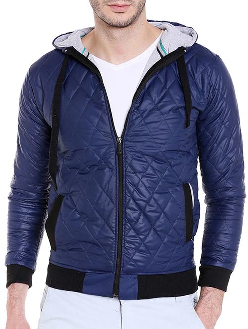 blue nylon blend quilted jacket - 14216110 - Standard Image - 1