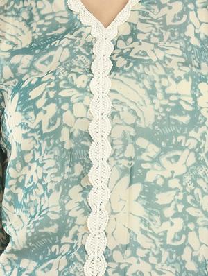 light blue printed kaftan - 14217222 - Standard Image - 4