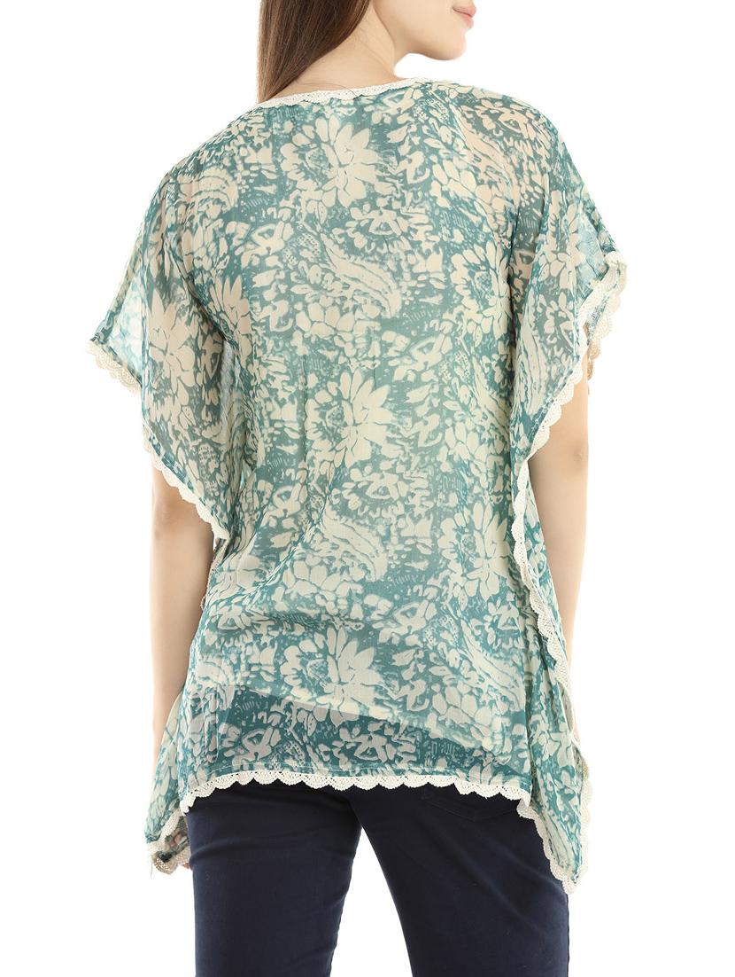 light blue printed kaftan - 14217222 - Zoom Image - 3