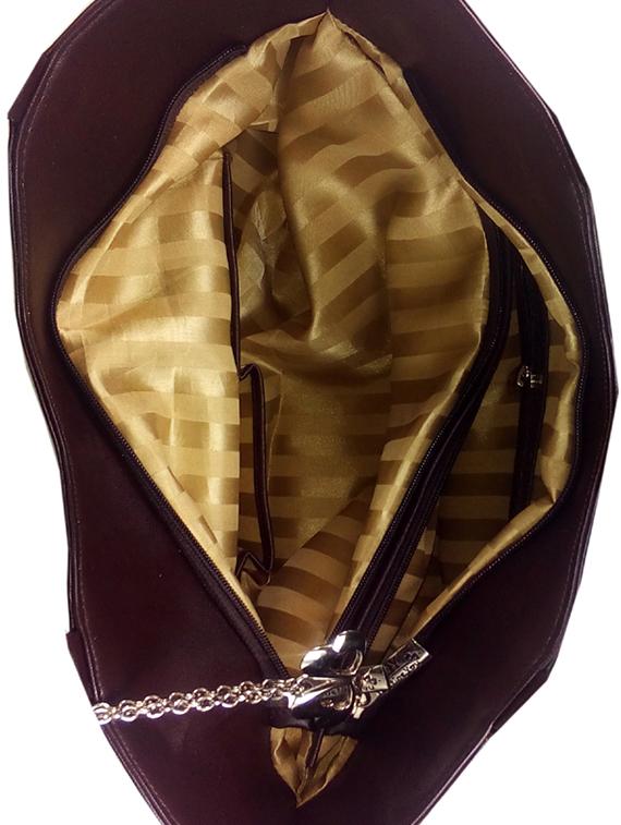 brown leatherette handbag - 14220487 - Zoom Image - 3