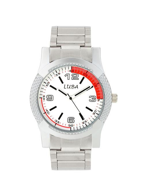 luba white dial anlogue watch for men - 14220706 - Standard Image - 1