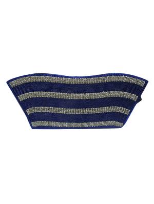 blue leatherette ethnic clutch - 14222471 - Standard Image - 2