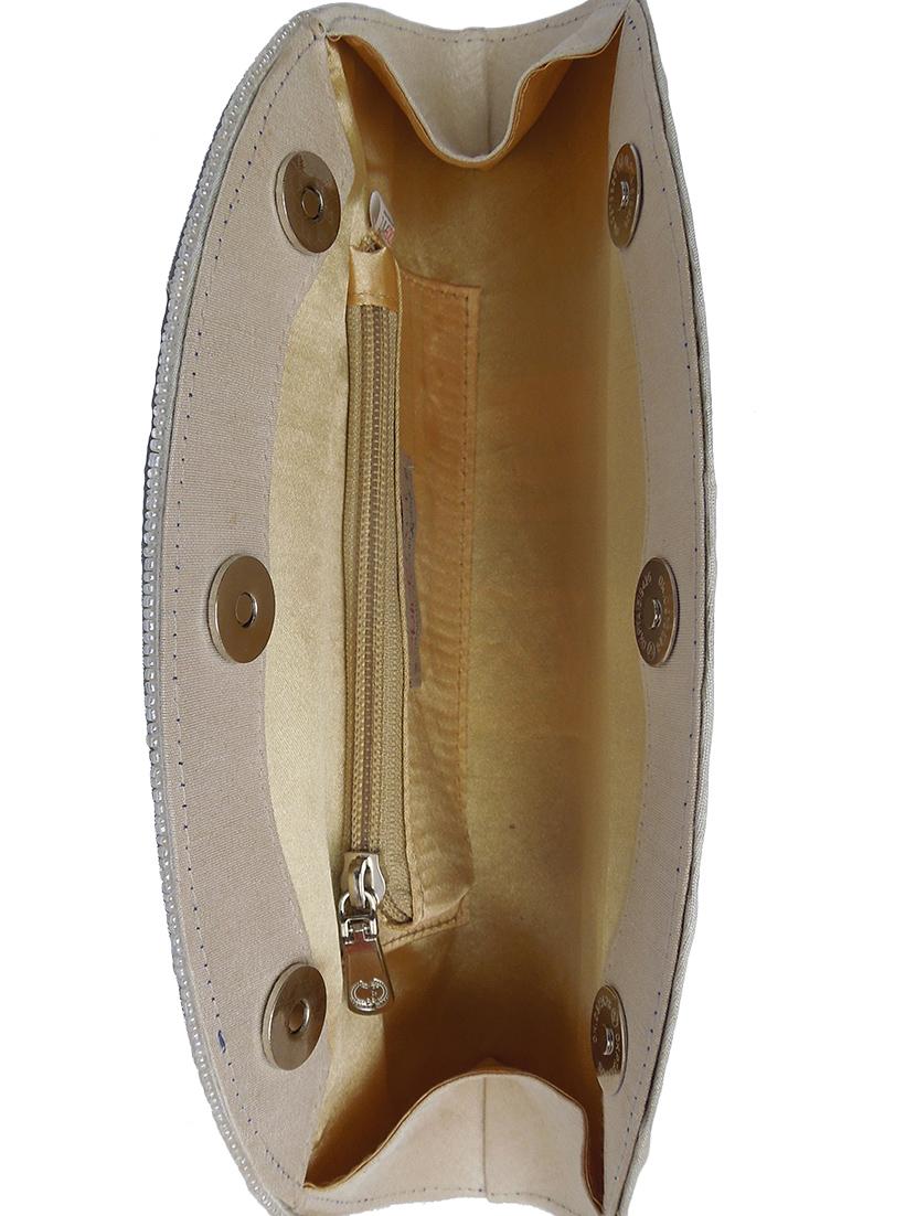 cream leatherette clutch - 14222563 - Zoom Image - 3