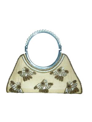 gold faux silk clutch - 14222567 - Standard Image - 2