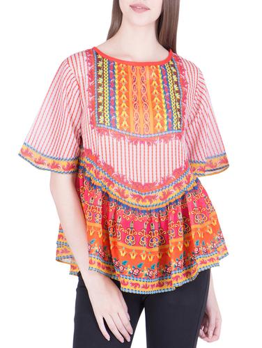 multi colored georgette top - 14223101 - Very Small Image - 1