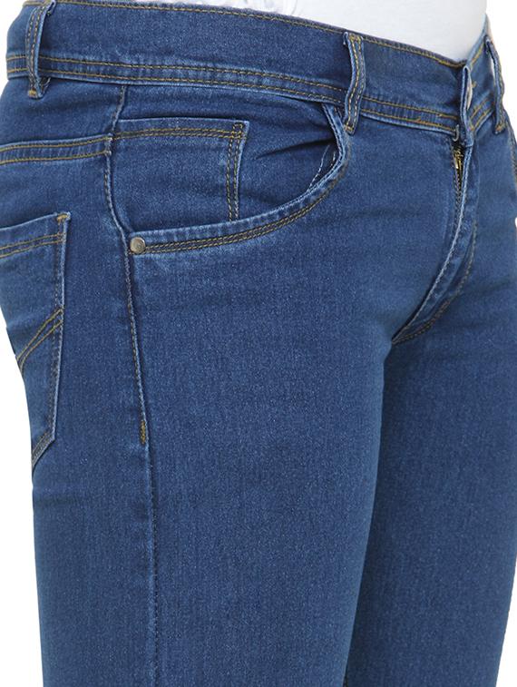 dark blue denim plain jeans - 14223367 - Zoom Image - 4