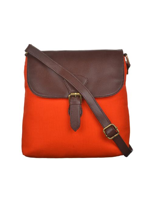 orange canvas sling bag - 14223969 -  Standard Image - 0