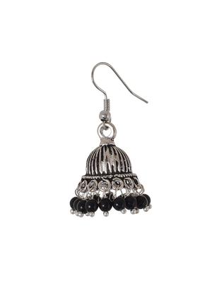 black metal silver jhumka earrings - 14224455 - Standard Image - 2