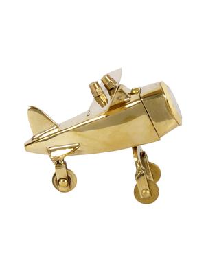 brass antique finish aeroplane table clock - 14224529 - Standard Image - 2