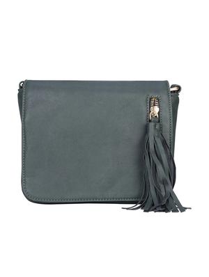 green leatherette regular sling bag - 14224685 - Standard Image - 4