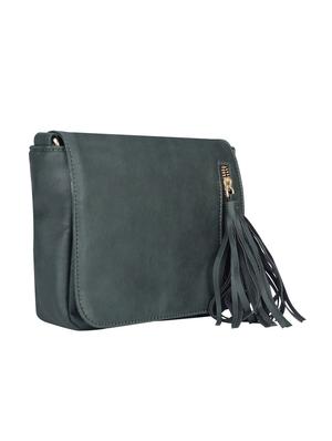 green leatherette regular sling bag - 14224685 - Standard Image - 5