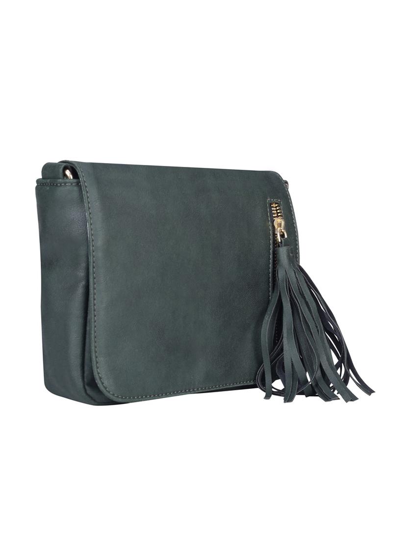 green leatherette regular sling bag - 14224685 - Zoom Image - 5