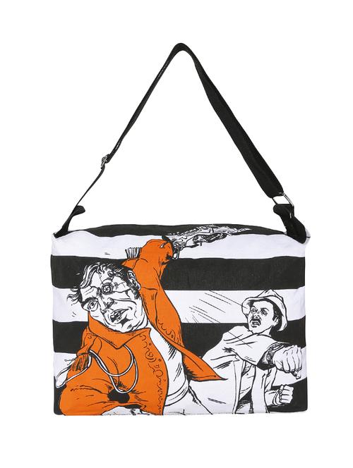 black canvas regular sling bag - 14225256 - Standard Image - 1