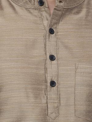 brown rayon kurta payjama set - 14227526 - Standard Image - 4