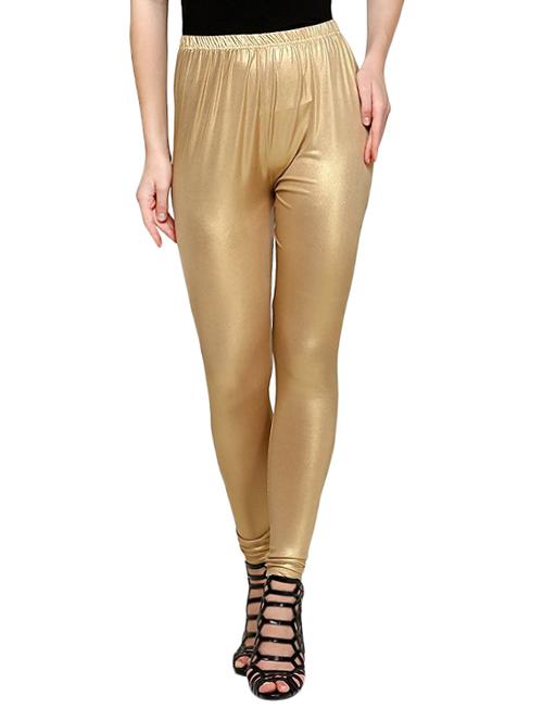 gold viscose leggings - 14229022 - Standard Image - 1