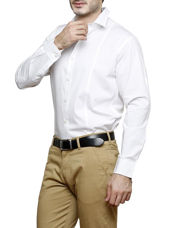 white cotton casual shirt - 14229086 - Zoom Image - 2