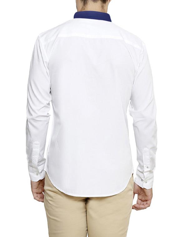 white cotton casual shirt - 14229089 - Zoom Image - 2