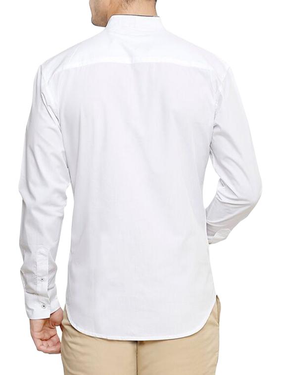 white cotton casual shirt - 14229091 - Zoom Image - 3