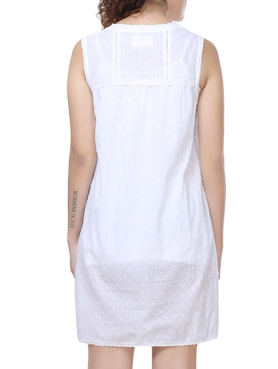 white cotton maternity wear - 14232381 - Zoom Image - 3