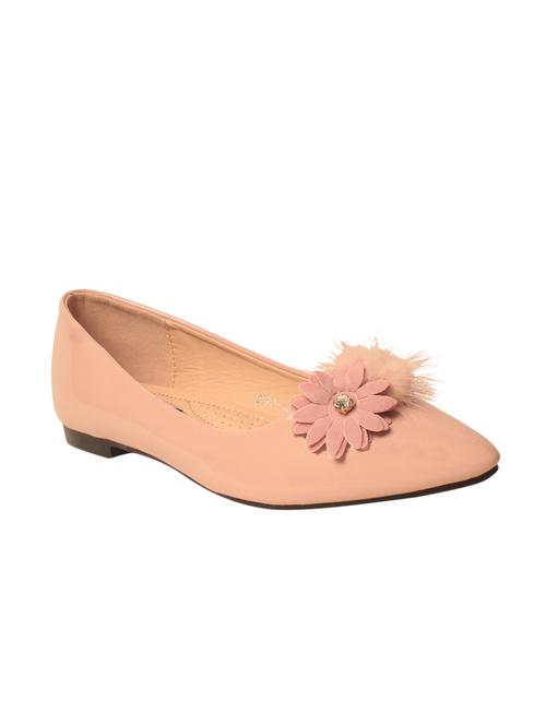 pink faux leather slip on ballerina - 14233997 - Standard Image - 1