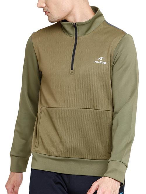 green polyester sweatshirt - 14235263 - Standard Image - 1
