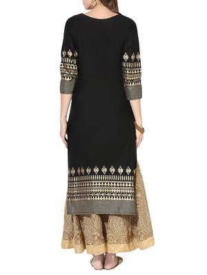 foil print straight kurta - 14236320 - Standard Image - 3