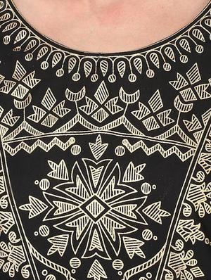 foil print straight kurta - 14236320 - Standard Image - 4
