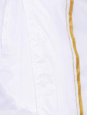 white silk lungi dhoti - 14236750 - Standard Image - 4