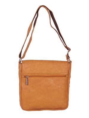 brown canvas regular sling bag - 14236941 - Standard Image - 2